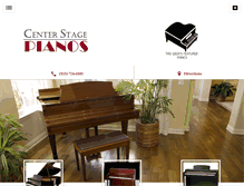 Tablet Screenshot of centerstagepianos.com